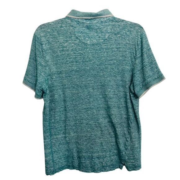 Michael Kors Turquoise White Skinny Stripe Polo Shirt - Picture 2 of 14